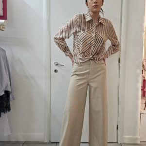 Jeans palazzo beige